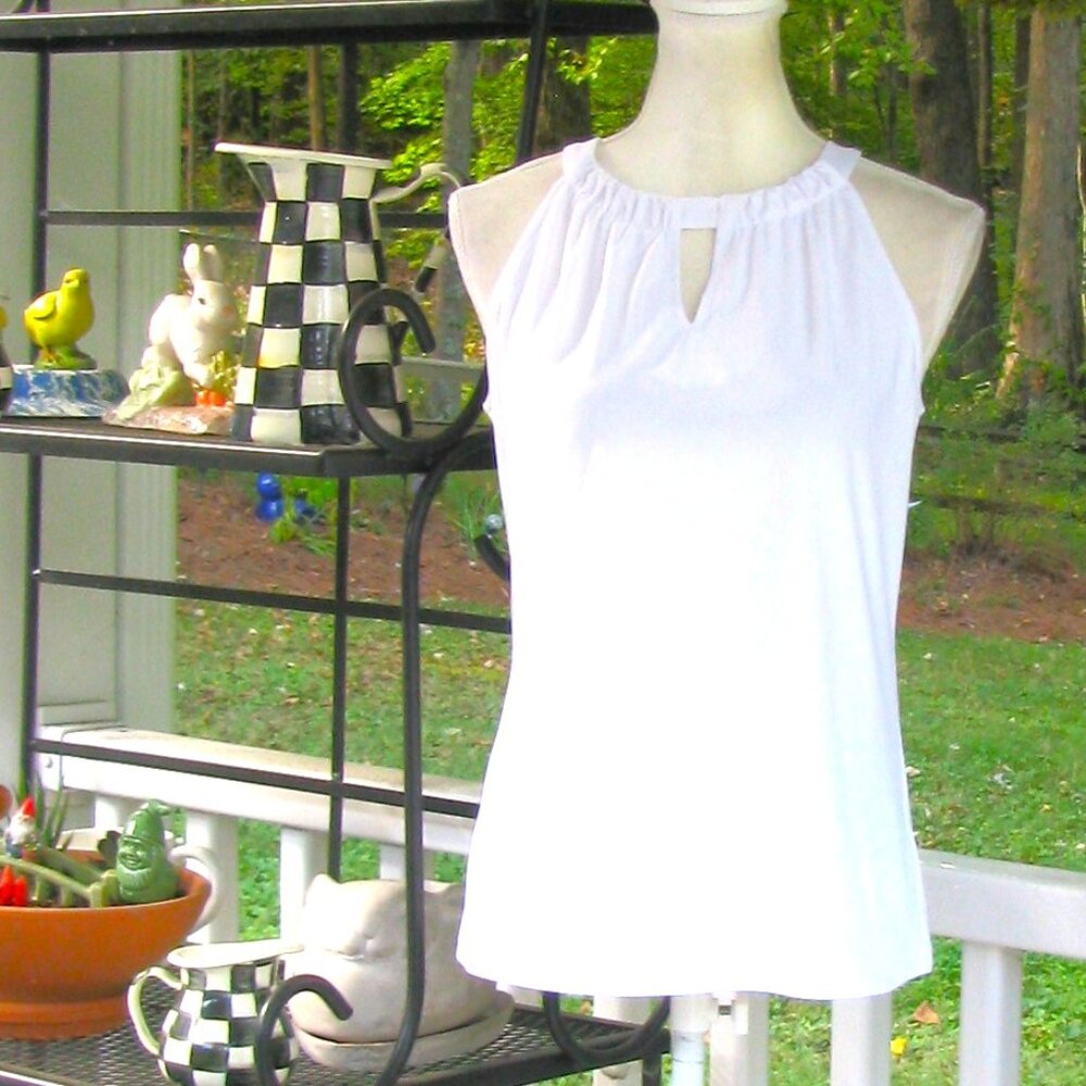 NWT Jude Connally Claire top shirt sleeveless pullover soft style Small luxury - Picture 3 of 7